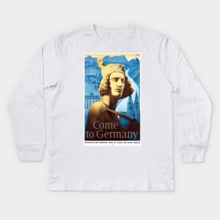 Vintage Travel Poster Germany - Come to Germany 1936 Kids Long Sleeve T-Shirt